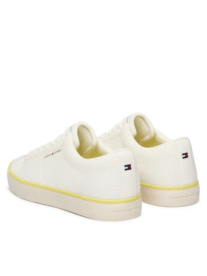 Tommy Hilfiger Сезонные текстильные кроссовки Harlem Core II FM0FM05820 белого цвета — фото 3