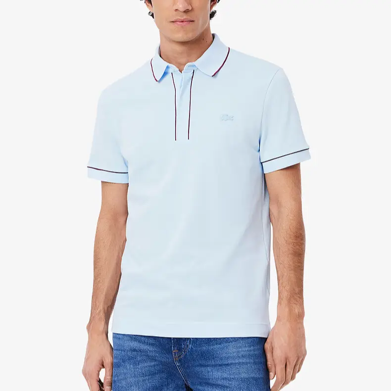 LACOSTE SS25 Поло мужская светло-голубая — фото 4