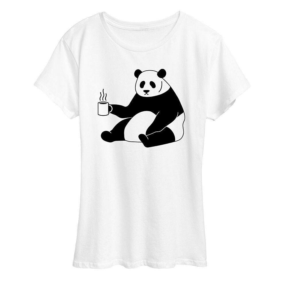 

Женская футболка с рисунком Coffee Panda Licensed Character, белый