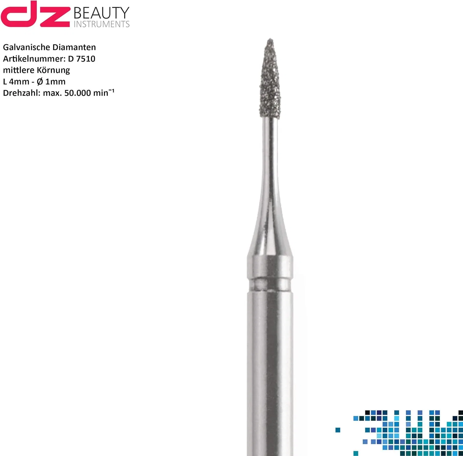 Алмазная фреза для кутикулы и ногтевых валиков, 2 шт. ‎Dz Beauty Instruments — фото 2