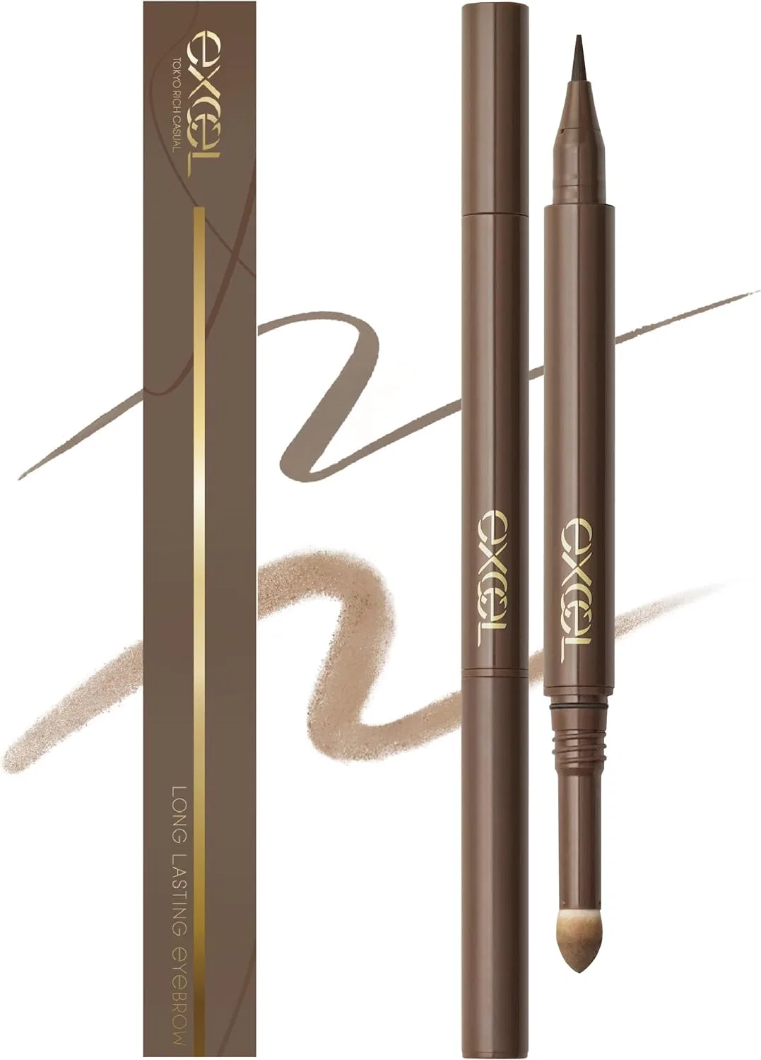 Подводка для бровей Excel Long Lasting Eyebrow Liquid, 01 natural brown