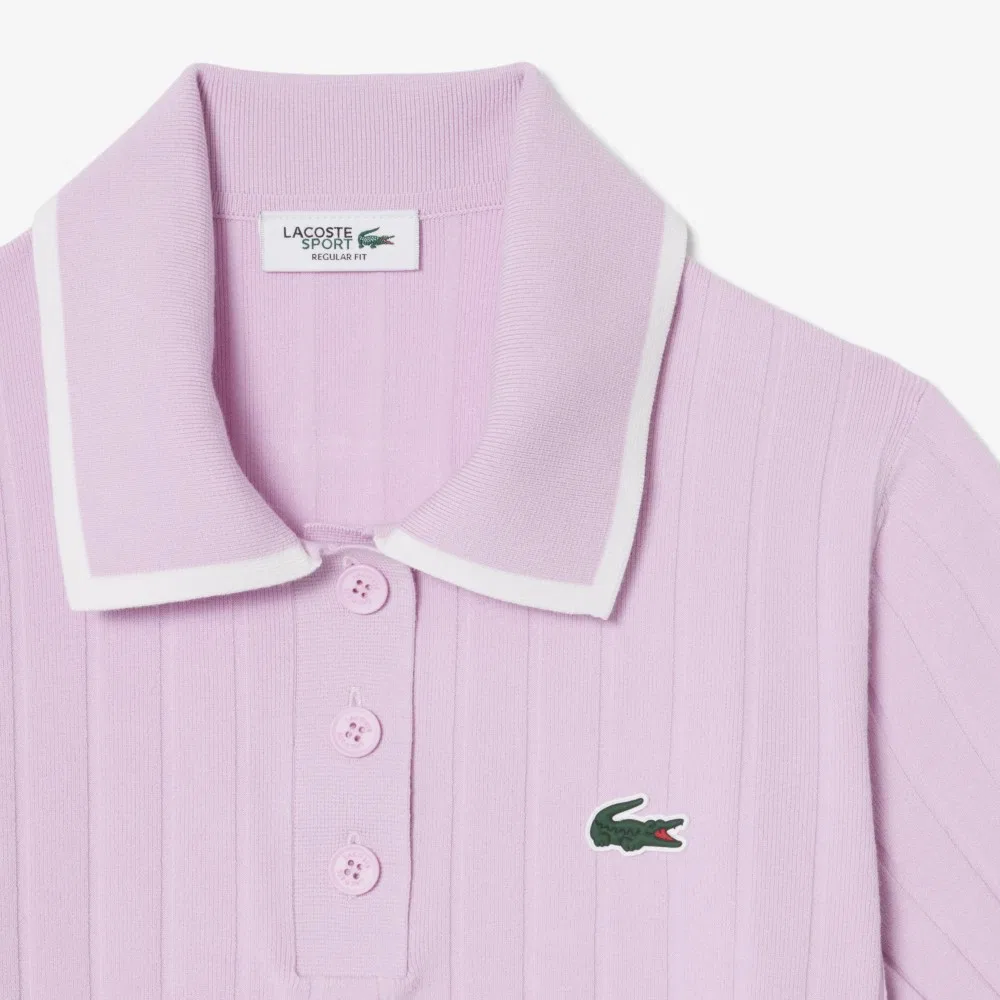 Гольф-свитер Lacoste, поло с коротким рукавом, розовый — фото 2