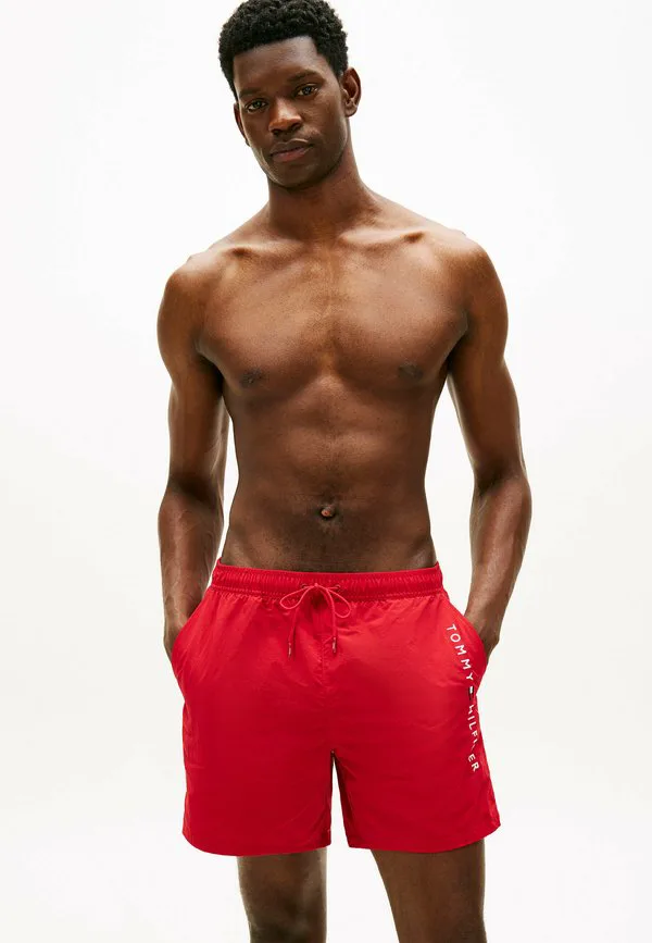 

Оригинальные плавательные шорты на шнуровке с застежкой-молнией и карманом Tommy Hilfiger, Medium Red, Красный, Оригинальные плавательные шорты на шнуровке с застежкой-молнией и карманом Tommy Hilfiger, Medium Red