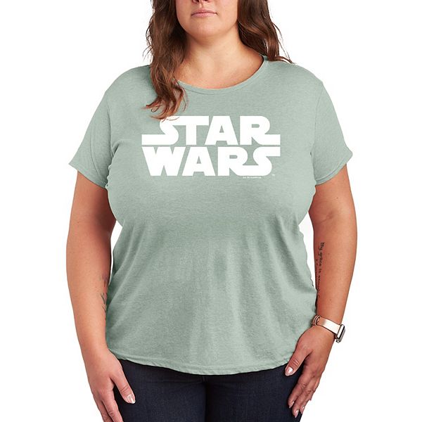 

Футболка с логотипом Plus size Star Wars, Heather Sea Foam