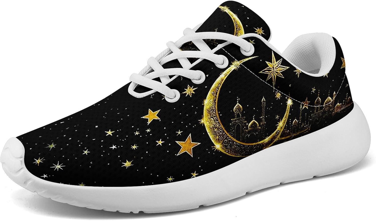 

Кроссовки AWSOLE Moon Star для бега для мужчин и женщин, легкие, модные, для улицы и спортзала, повседневная носка, стильные спортивные кеды, белый/черный/золотой