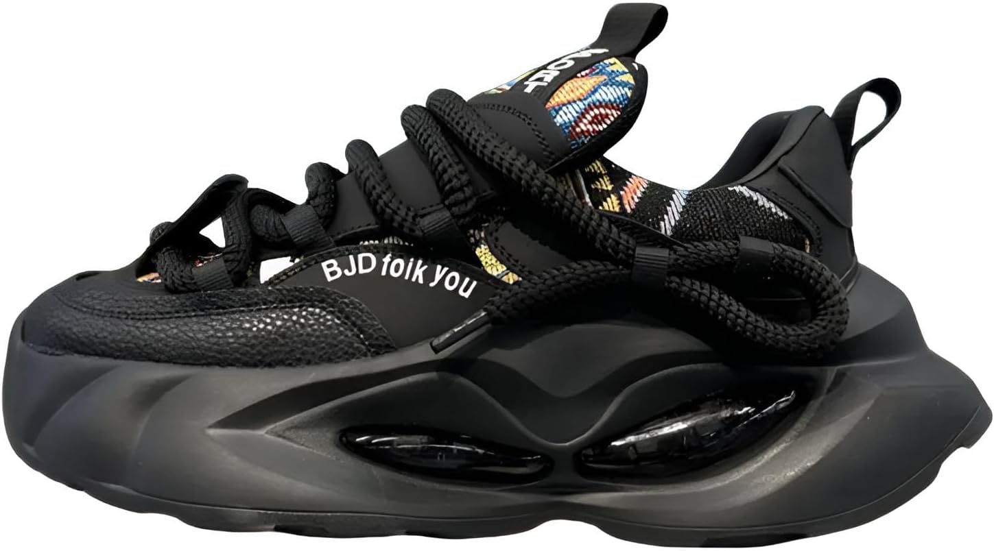 

Модные массивные кроссовки на платформе, белые с синим узором, повседневный спортивный стиль Generic