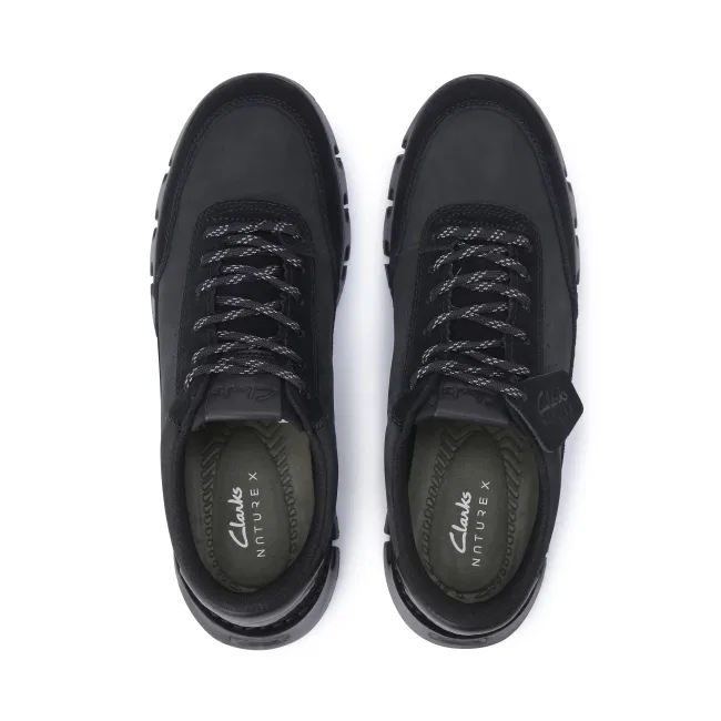 Мужские лёгкие спортивные гибридные кроссовки чёрные от Clarks — фото 3