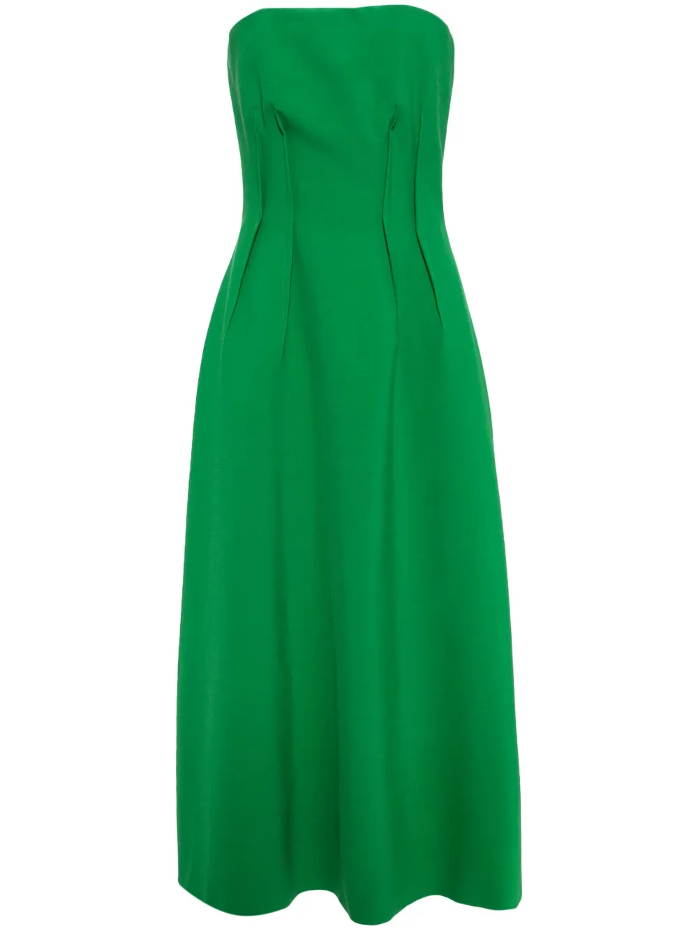 

Платье макси без бретелей Elie Saab, зеленый