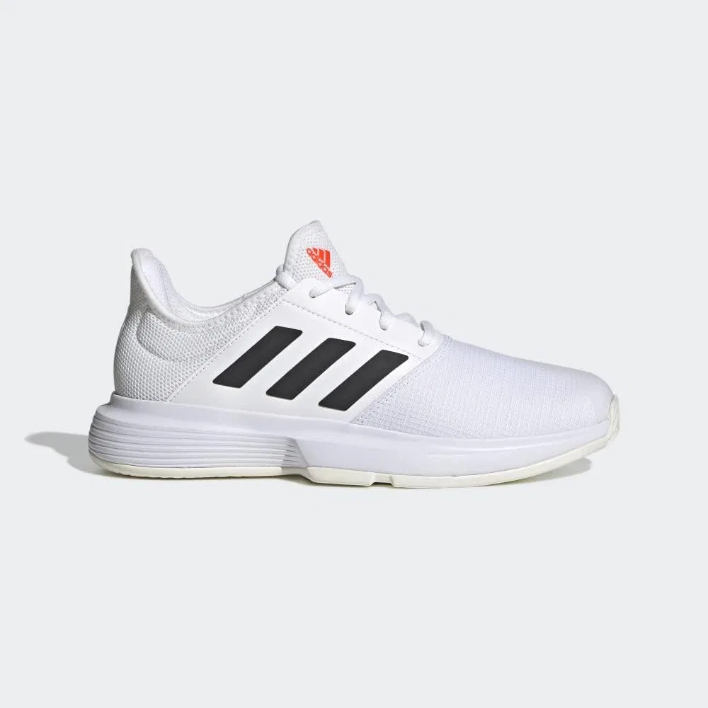 Кроссовки теннисные adidas Gamecourt, белый/черный/красный — фото 4