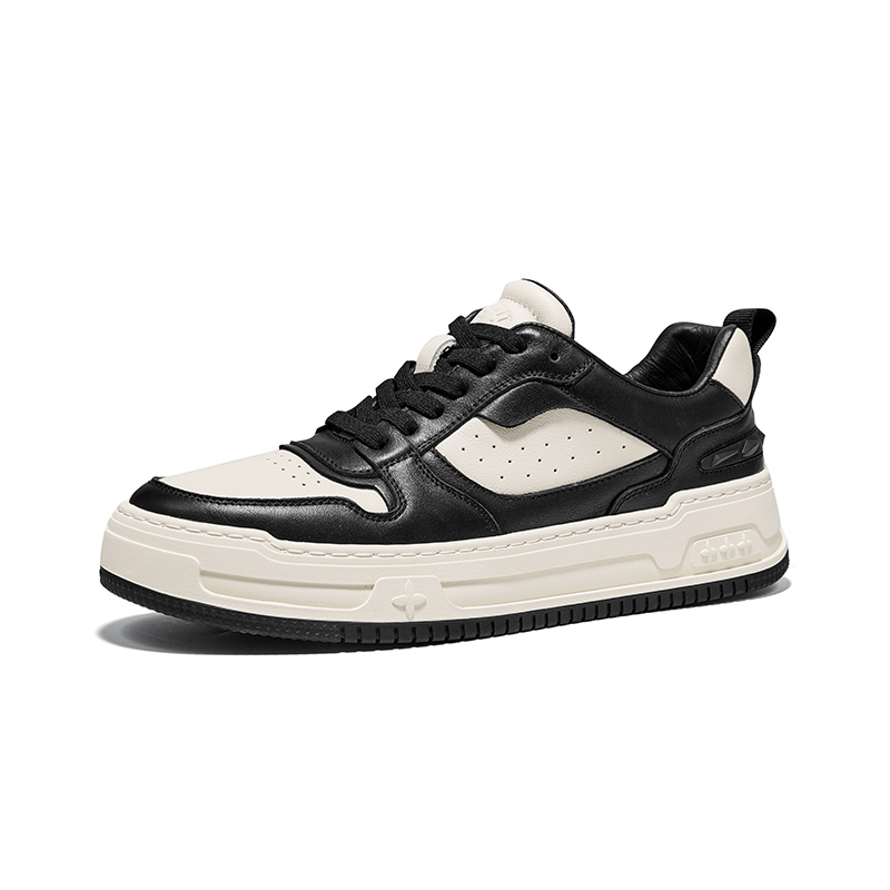 

Износостойкие низкие мужские кроссовки, увеличивающие рост Hautton Jeans, Black White