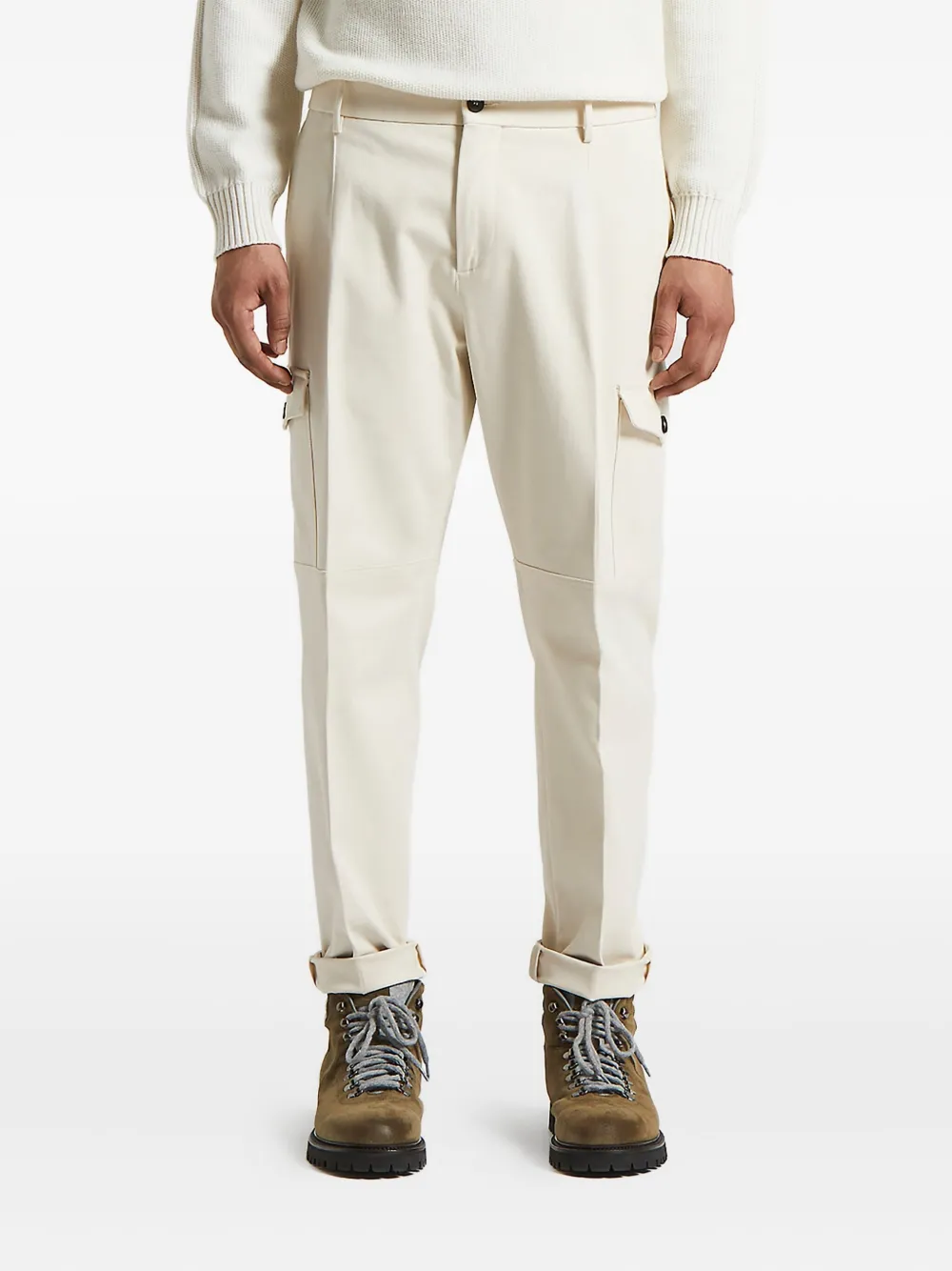 

Брюки карго с кулиской Peserico, нейтральный