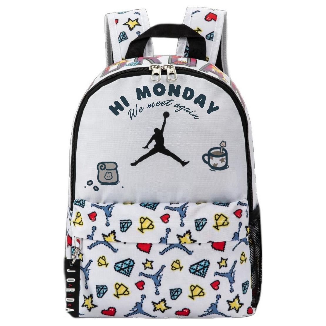 

Jordan Полиэстеровый рюкзак обычный унисекс белый, HI MONDAY