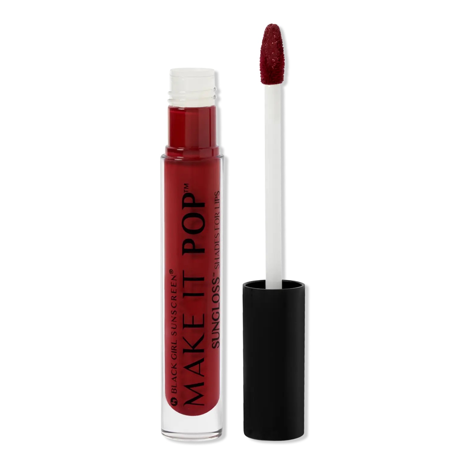 

Блеск для губ Make It Pop Sungloss Shades SPF 50 Black Girl Sunscreen, Red Wine