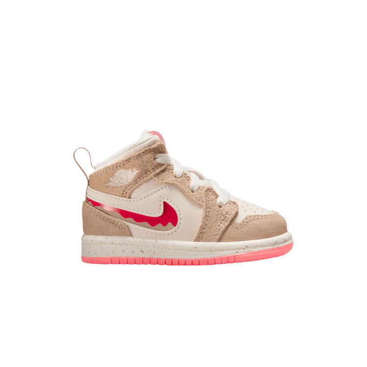 

Кроссовки Air Jordan 1 Mid SE TD 'Peanut Butter & Jelly', кремовый