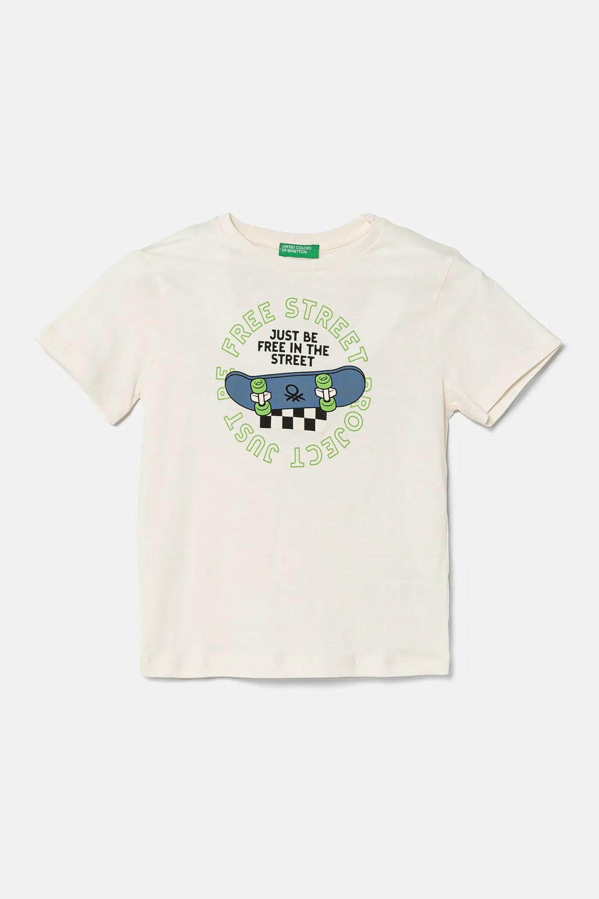 

Футболка из хлопка для детей United Colors Of Benetton, бежевый