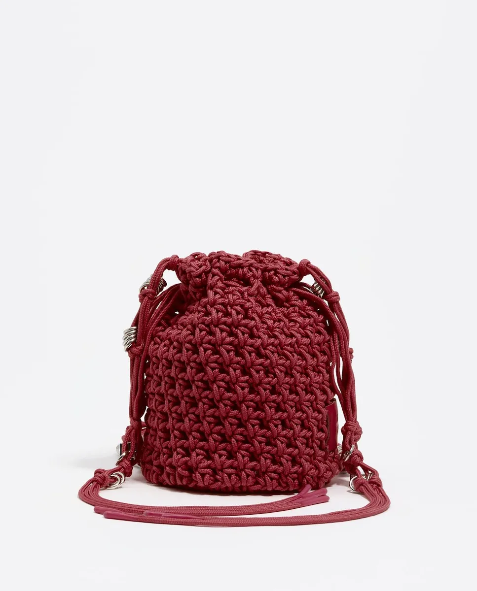 

Бордовая женская сумка через плечо из нейлона Bimba y Lola