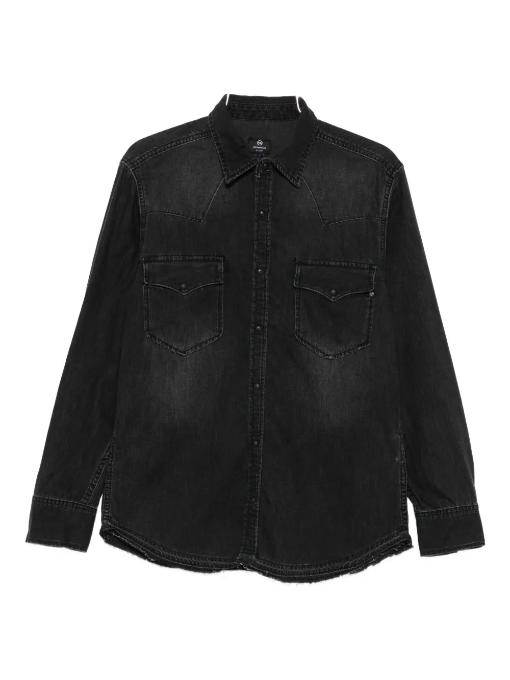 

Джинсовая рубашка с бахромой AG Jeans, черный