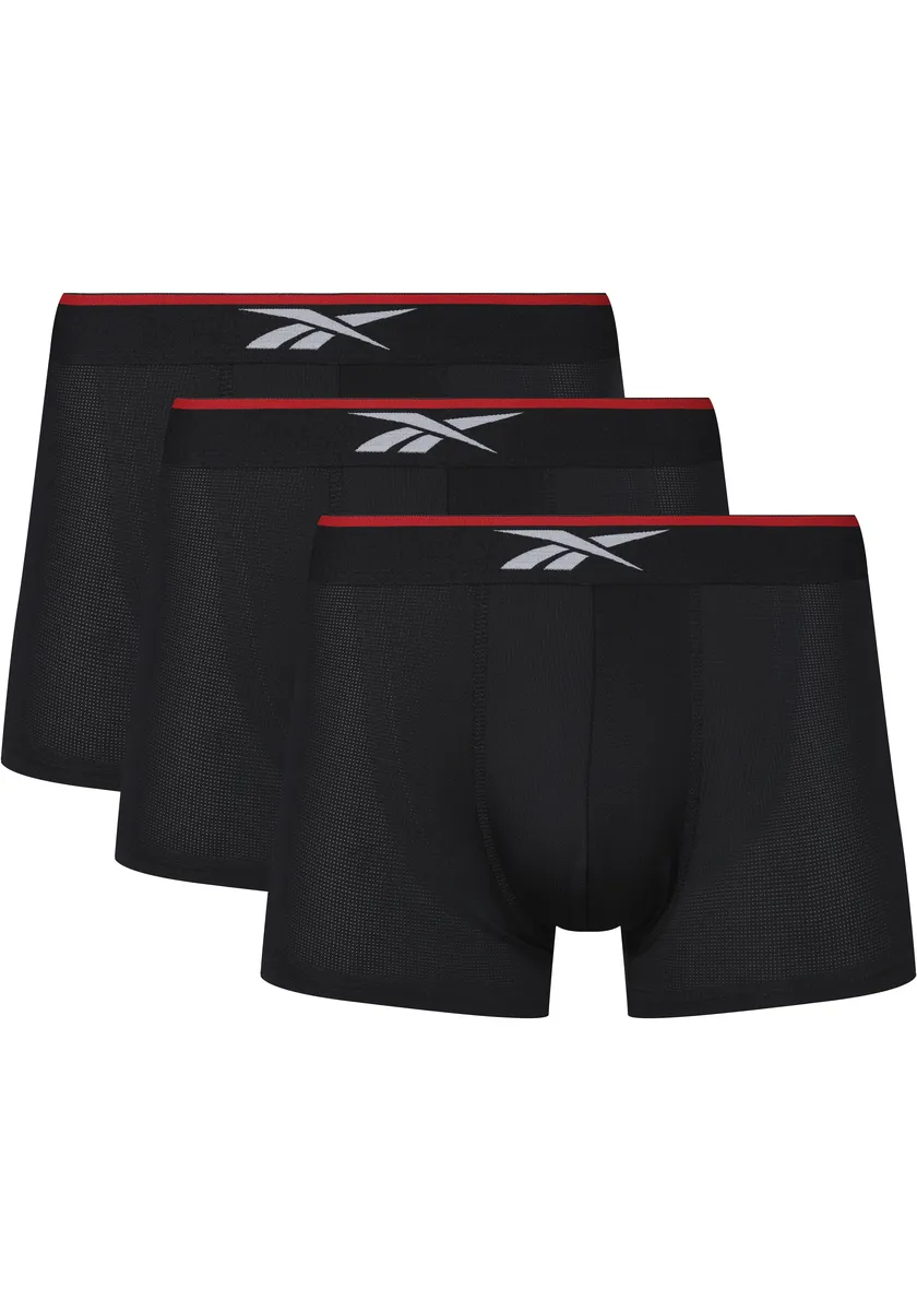 

Reebok Trunk (3 шт.) с регулирующим влагу поясом из микрофибры, черный