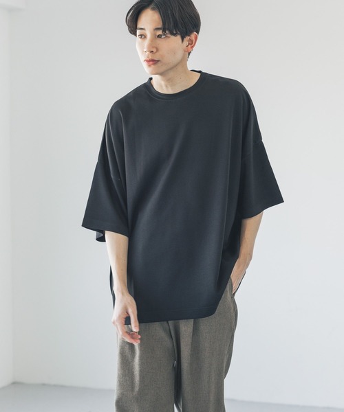 

Футболка, силуэт долман, короткий рукав, бренд Lowrys Farm, черный