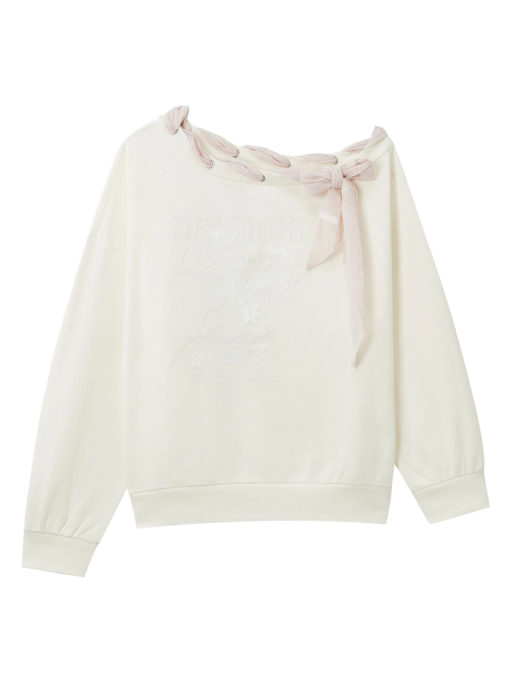 

Толстовка с вышивкой и завязками Musium Div., белый