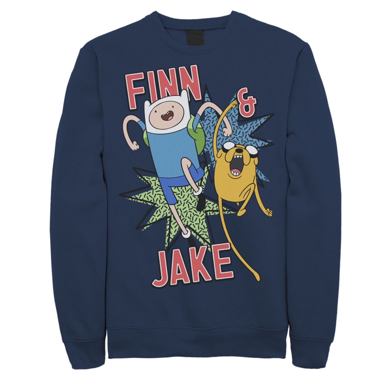 

Мужская флисовая рубашка Cartoon Network Adventure Time Finn & Jake Kapows Licensed Character, синий