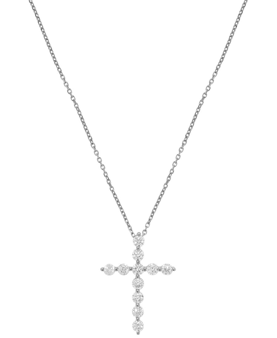 

Подвеска в виде креста с бриллиантами (общий вес 0,5 карата) из белого золота 14 карат (также доступна в варианте из желтого золота 14 карат) Macy's, White Gold
