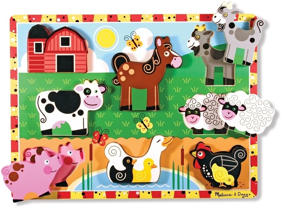 

Melissa & Doug, деревянная головоломка Ферма