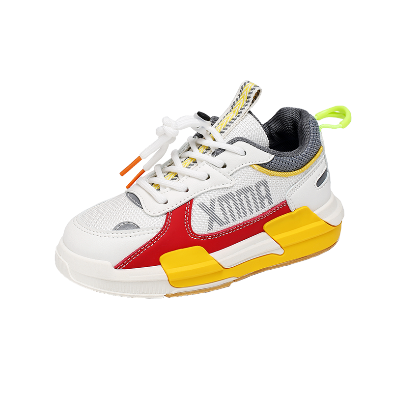 

Прочные, дышащие, легкие детские кроссовки для скейтбординга KUPE, белый/красный