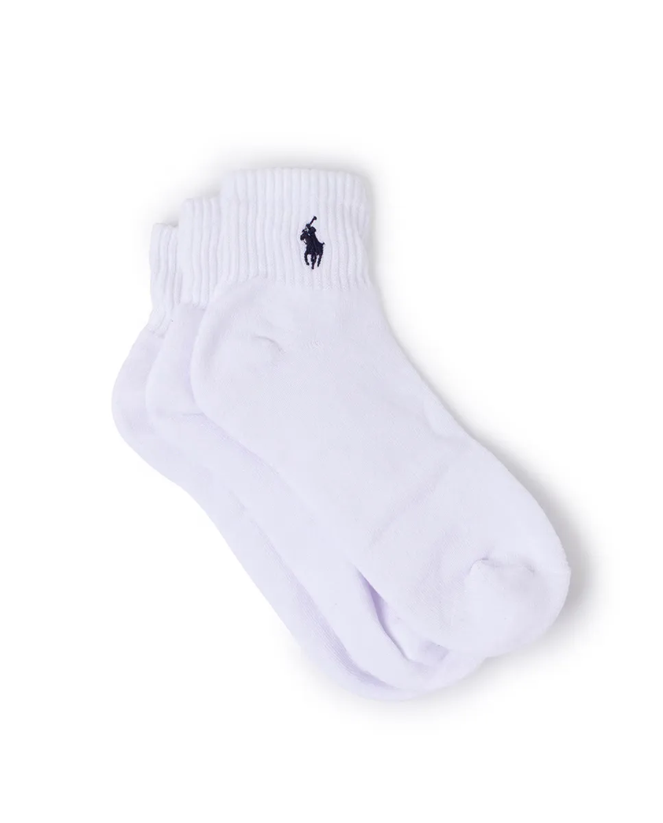 

Набор из трех мужских носков с вышитой лошадью Polo Ralph Lauren, белый