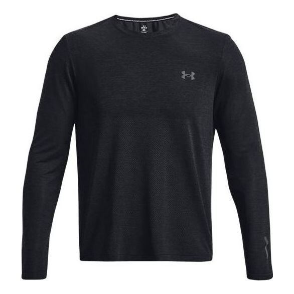 

Футболка seamless stride long sleeve 'black' Under Armour, черный