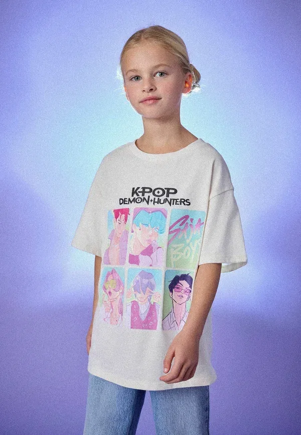 Футболка Regular fit Kpop Demon Hunters, Next, цвет экрю — фото 2