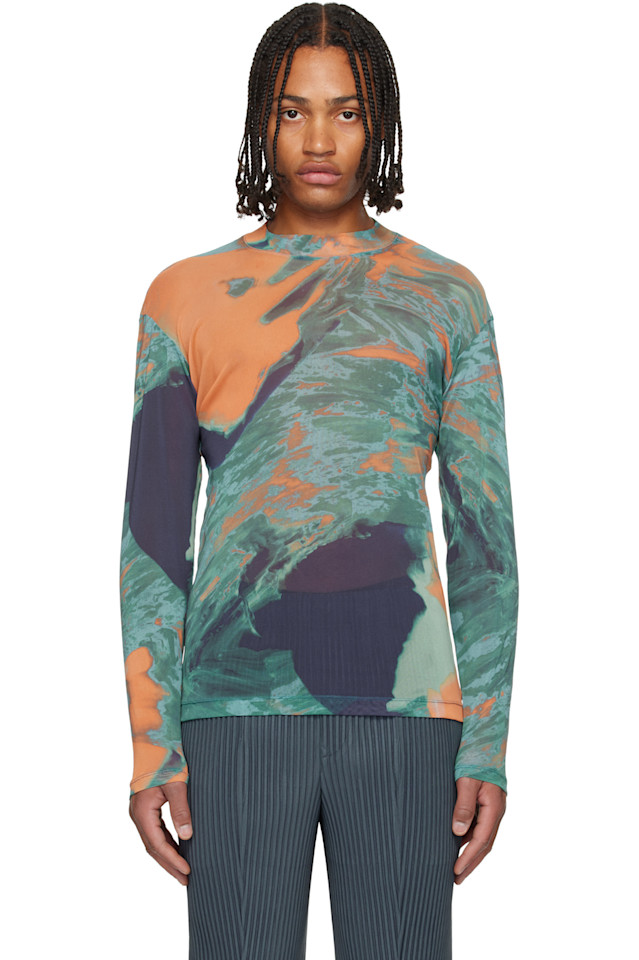 

Homme Plissé Issey Miyake Прозрачная футболка с разноцветным агатом