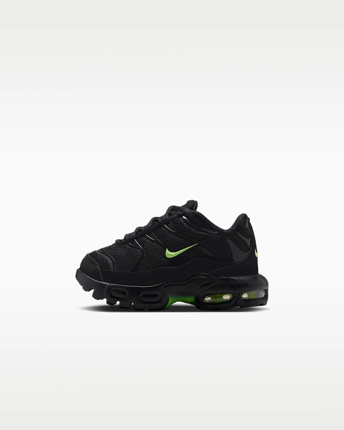 Детские кроссовки Nike Air Max Plus, Black/Black/Volt Ice