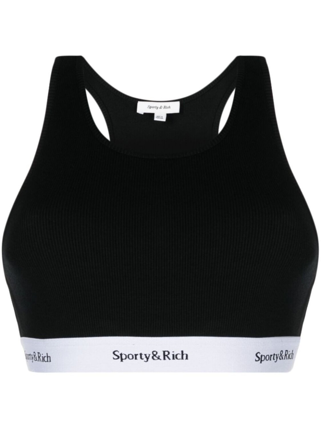 

Укороченный топ без рукавов Sporty & Rich, черный
