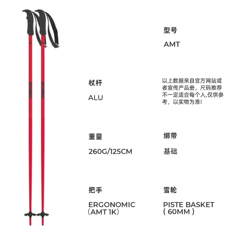 

Новые лыжные палки Atomic double для мужчин и женщин, модель 2425 AMT красный 125cm