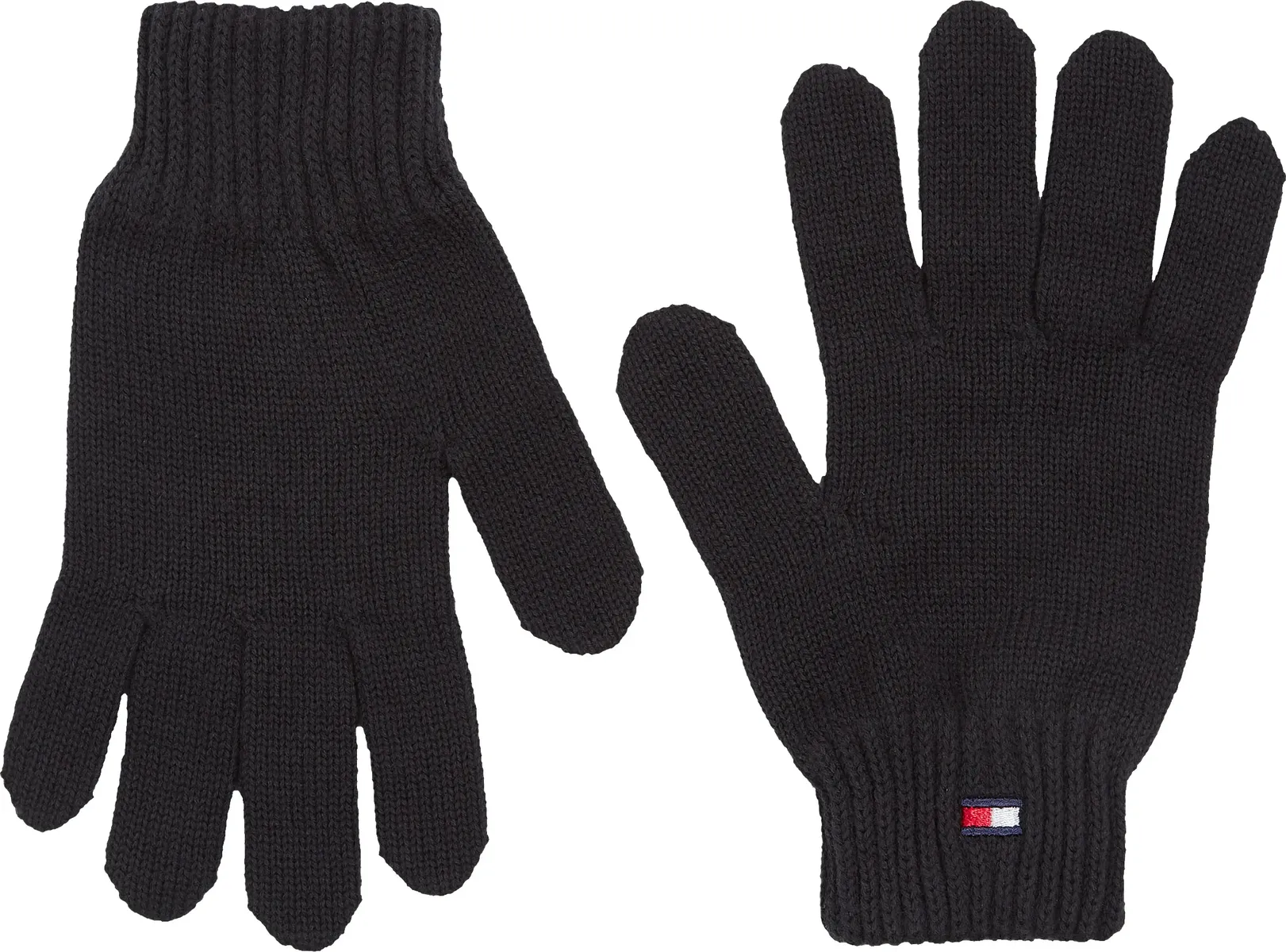 

Трикотажные перчатки Tommy Hilfiger "SMALL FLAG GLOVES" с вышивкой логотипа, черный