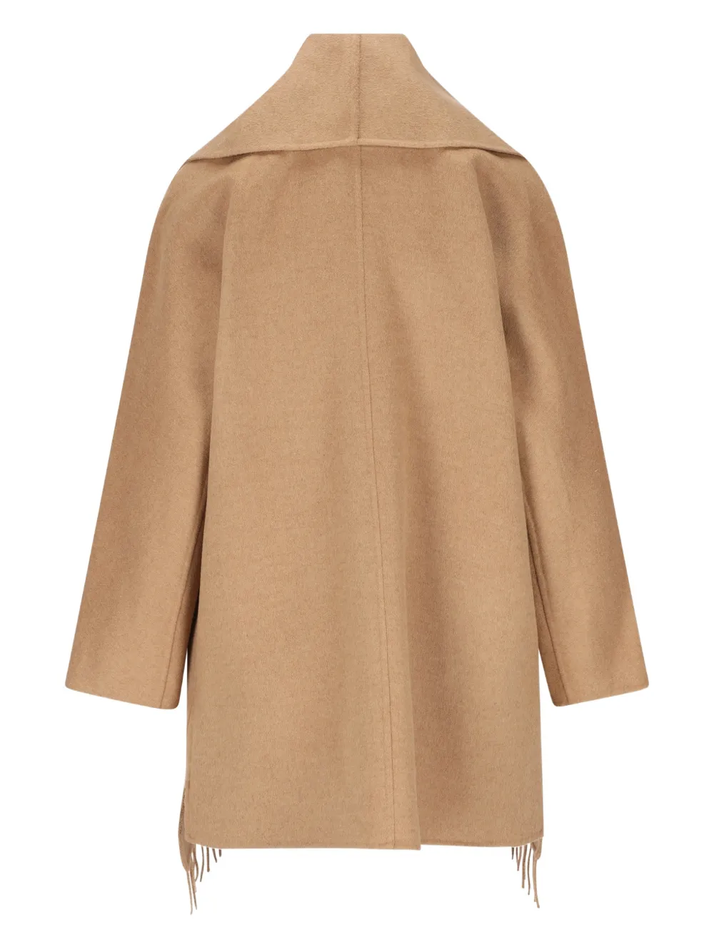 Длинное пальто с бахромой и длинными рукавами Max Mara, коричневый — фото 2