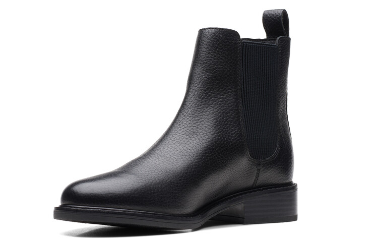 Ботинки челси женские Clarks на каблуке, черный — фото 2