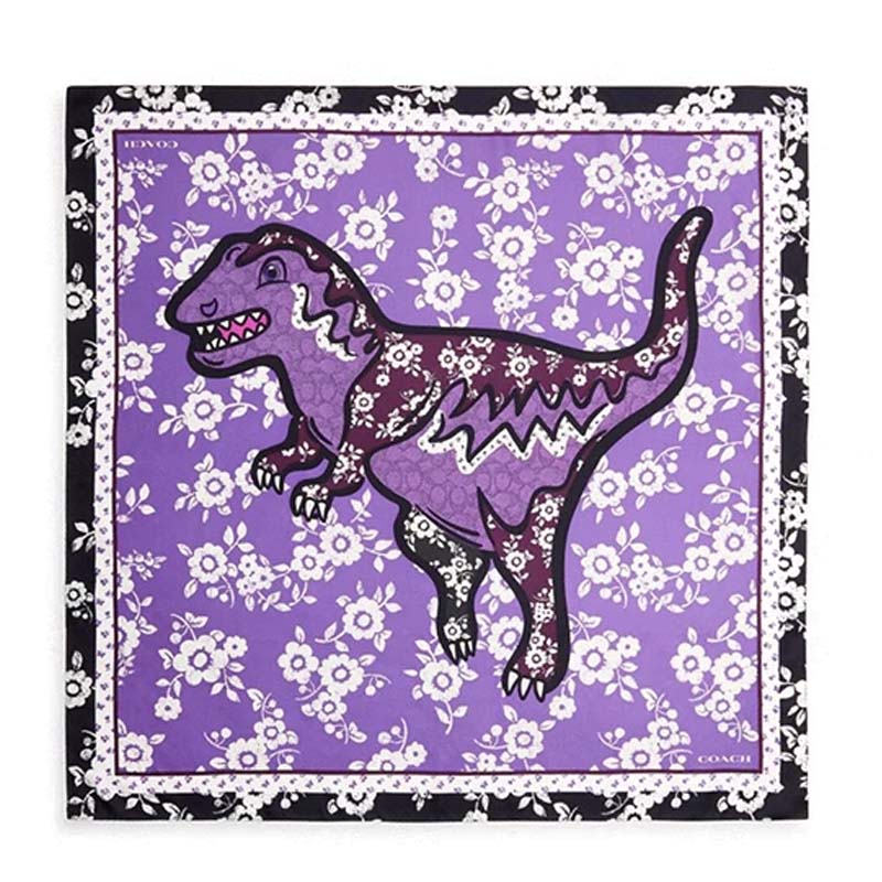 

COACH Шёлковый шарф женский фиолетовый, Purple
