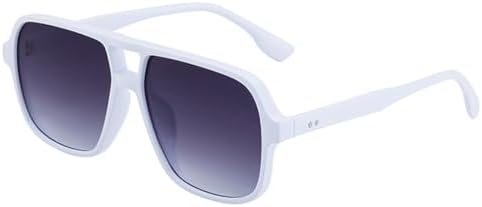 

Ретро-солнцезащитные очки с двойной перемычкой для женщин, градиентные солнцезащитные очки UV400, модные солнцезащитные очки для мужчин с заклепками MTZJH, White Gray Gradient