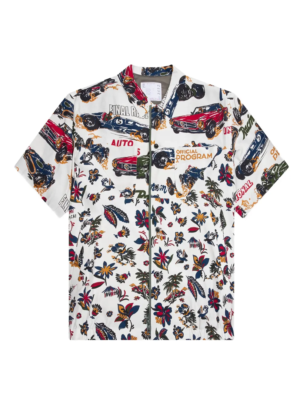 

Рубашка с принтом SACAI, белый