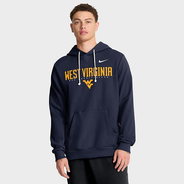 Мужская худи navy West Virginia Mountaineers 2025 Sideline Standard Issue Dri-FIT Nike