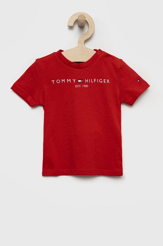 

Детская хлопковая футболка Tommy Hilfiger, красный