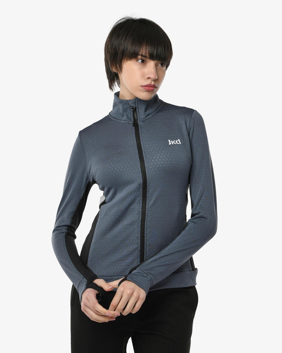 

JAKED Женская толстовка бирюзового цвета из синтетического материала для фитнеса