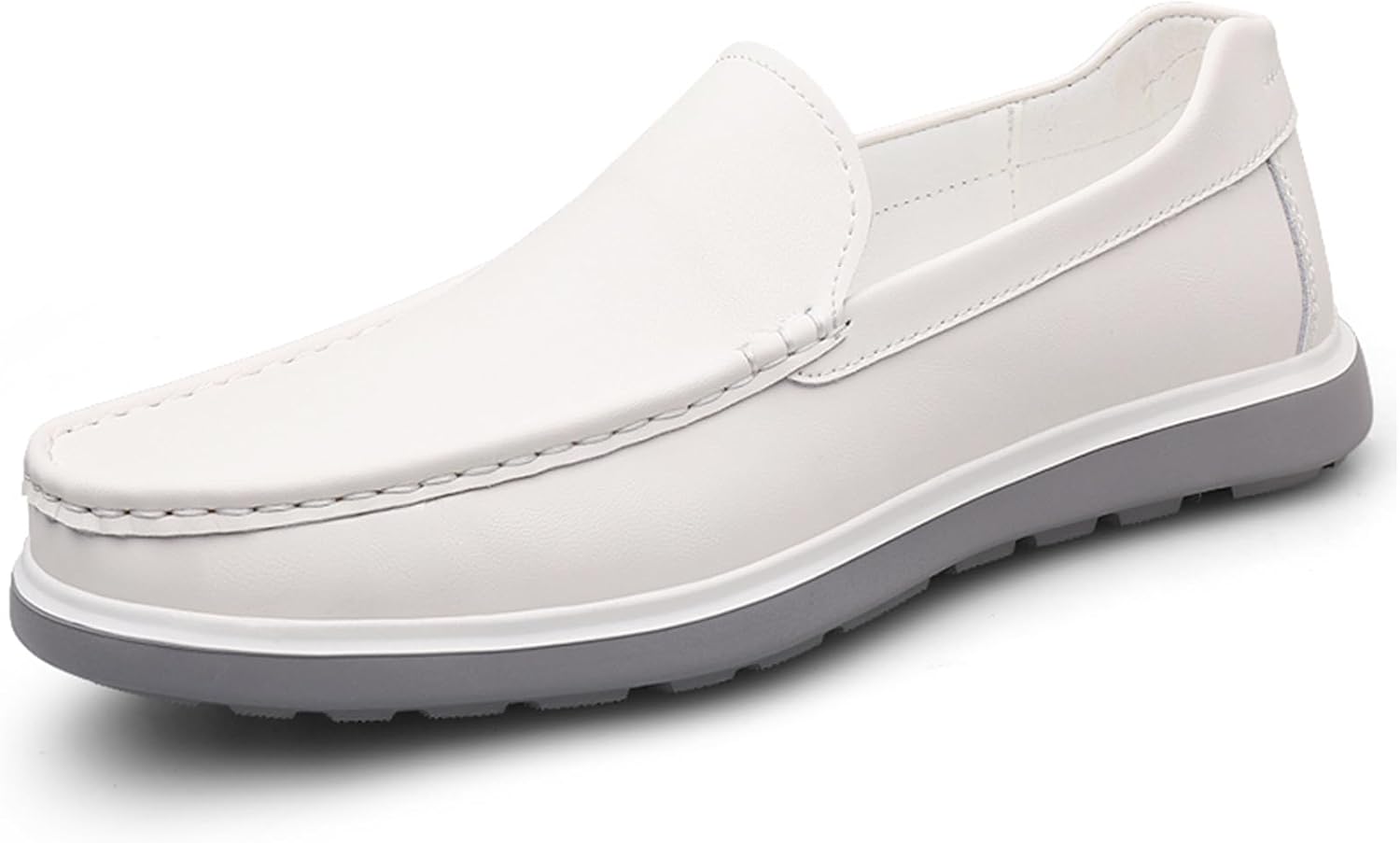 

Мужские повседневные туфли-лоферы Loafer Premium из натуральной кожи, без шнурков, легкие и дышащие Abborora, белый