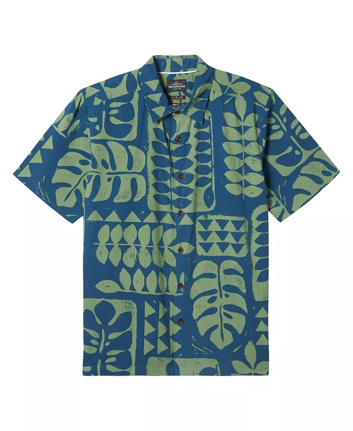 

Мужская рубашка Quiksilver Turtle Island с коротким рукавом Quiksilver Waterman, синий