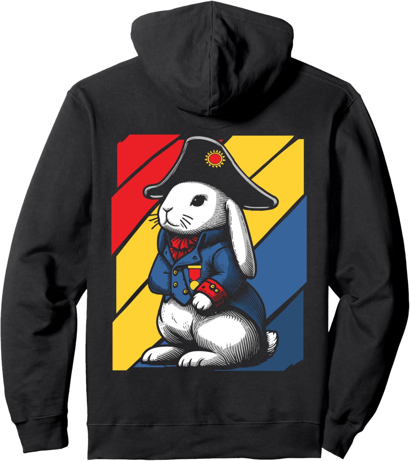 

Худи с изображением кролика Наполеона Бонапарта и символикой французской истории, черное France Bunnies French Hare, Черный, Худи с изображением кролика Наполеона Бонапарта и символикой французской истории, черное France Bunnies French Hare