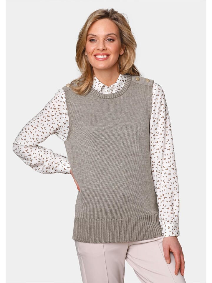 

Свитер-жилет GOLDNER Pullunder, цвет taupe/melange