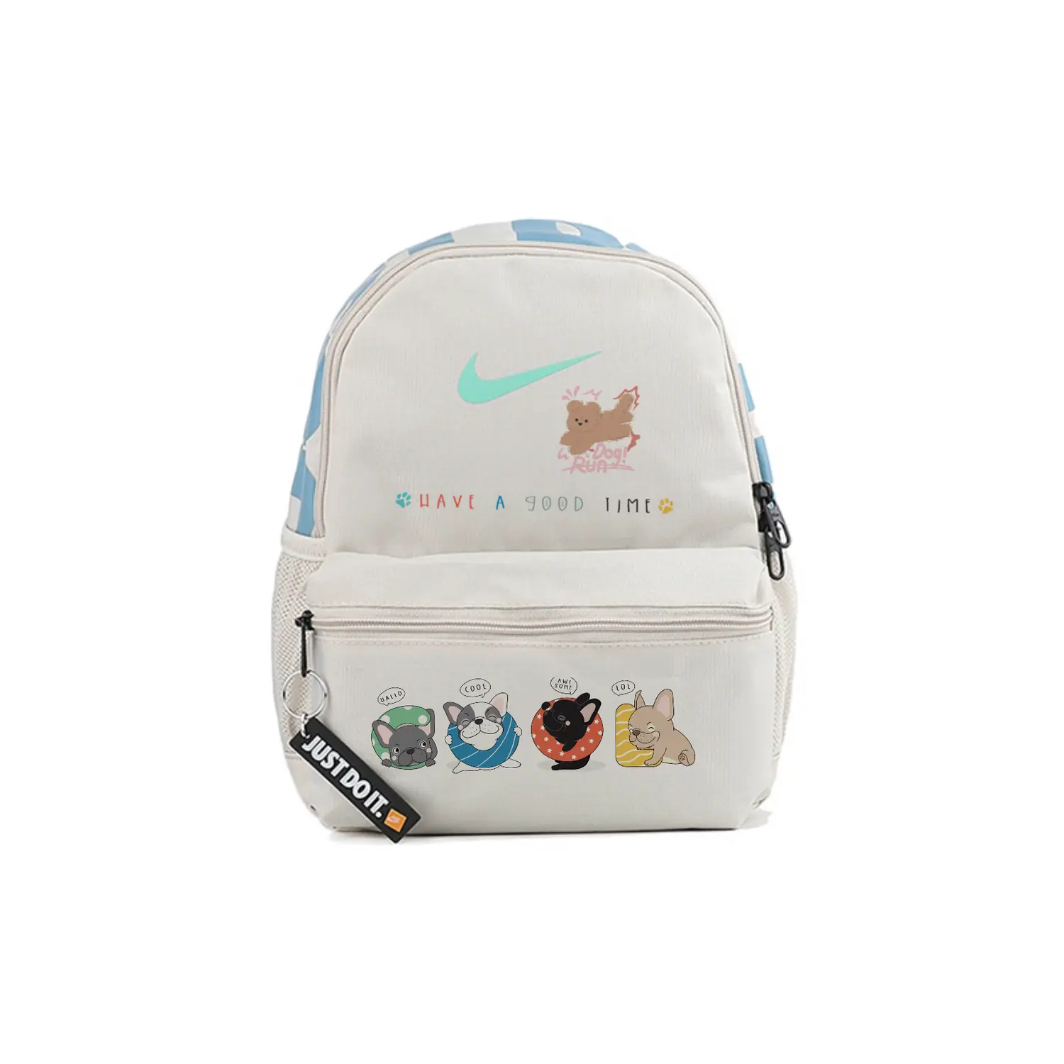 

Nike Тканевый рюкзак обычный женский серый белый, Cute Puppy