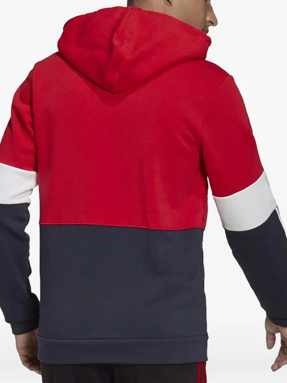 Худи с цветовыми блоками Adidas, красный — фото 2